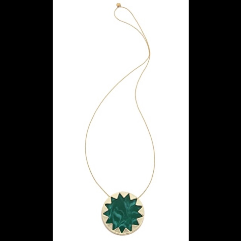 House of Harlow Green Sunburst Pendant Necklace